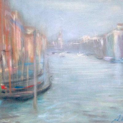 Венеция, Гранд-канал — городской пейзаж пастелью