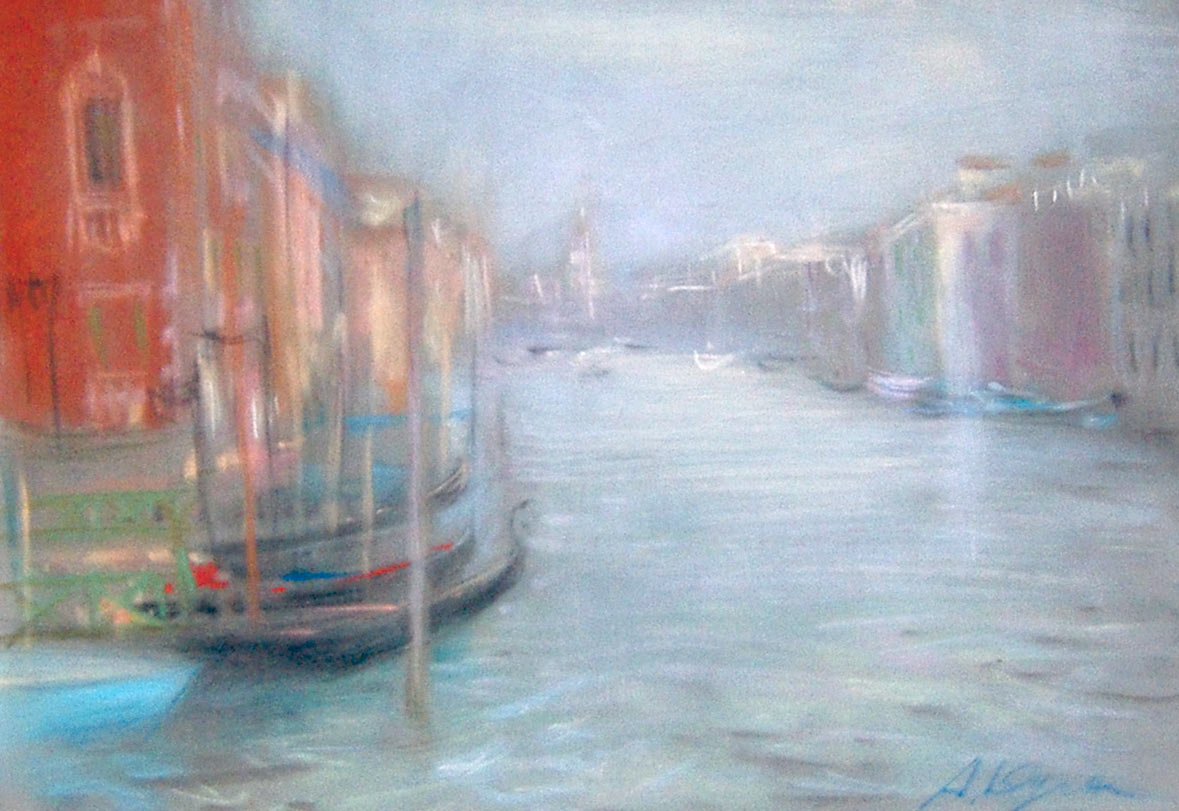 Венеция, Гранд-канал — городской пейзаж пастелью