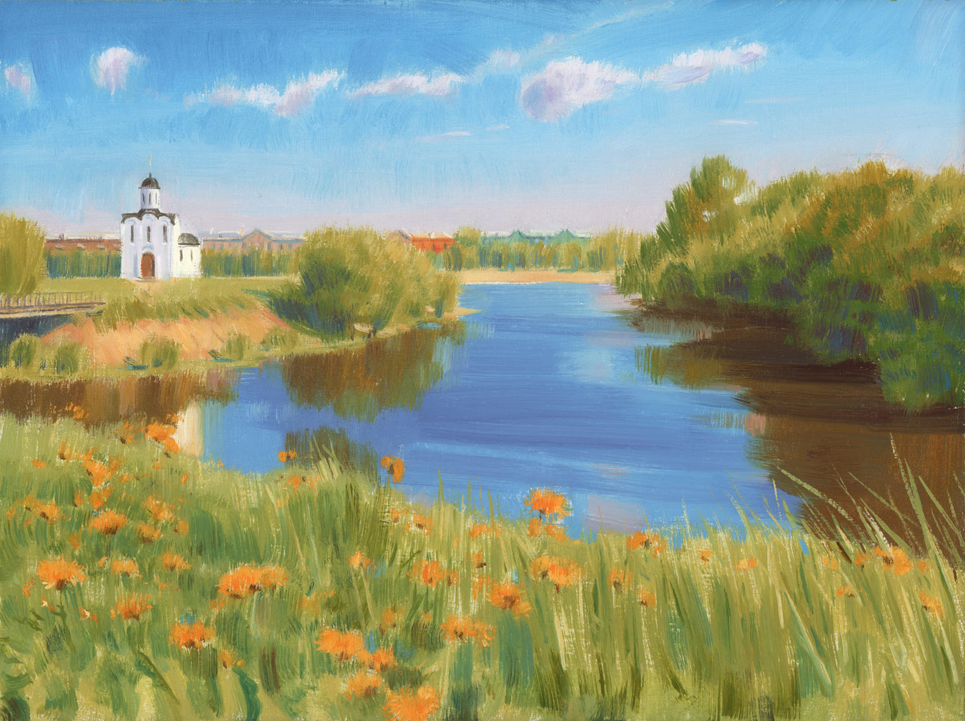 Церковь Михаила Тверского — картина маслом на холсте