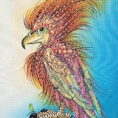 Орёл — декоративная картина маслом на оргалите