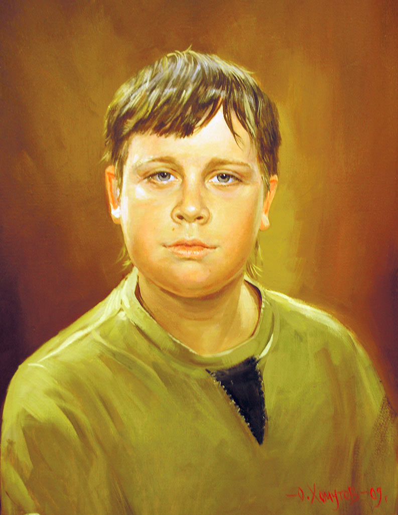 Портрет юноши — живопись маслом на холсте